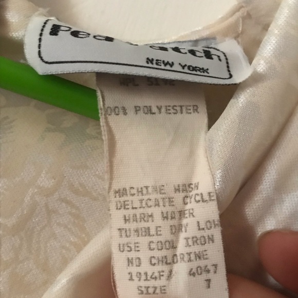 Pea Patch size 7 half-n-half ivory and black romper with long pants - Picture 6 of 6